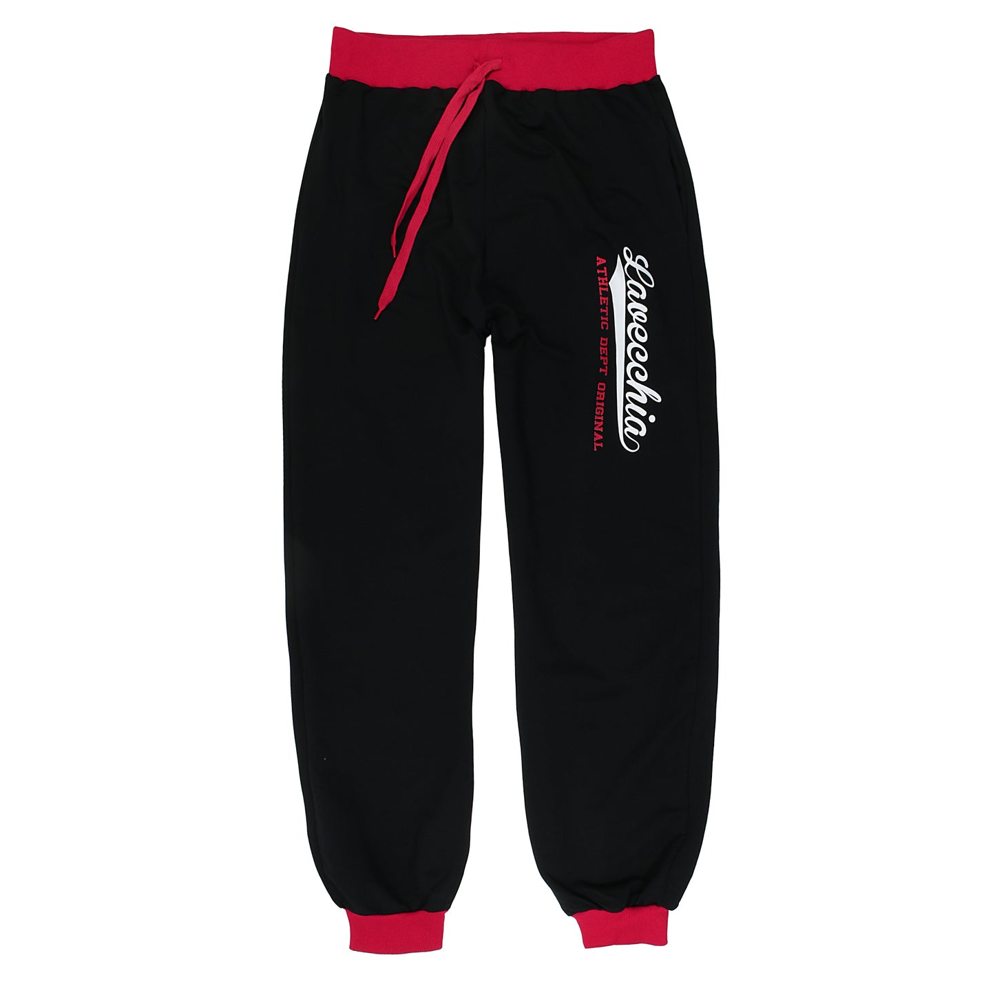 Lavecchia Jogginghose mit Druck schwarz/rot